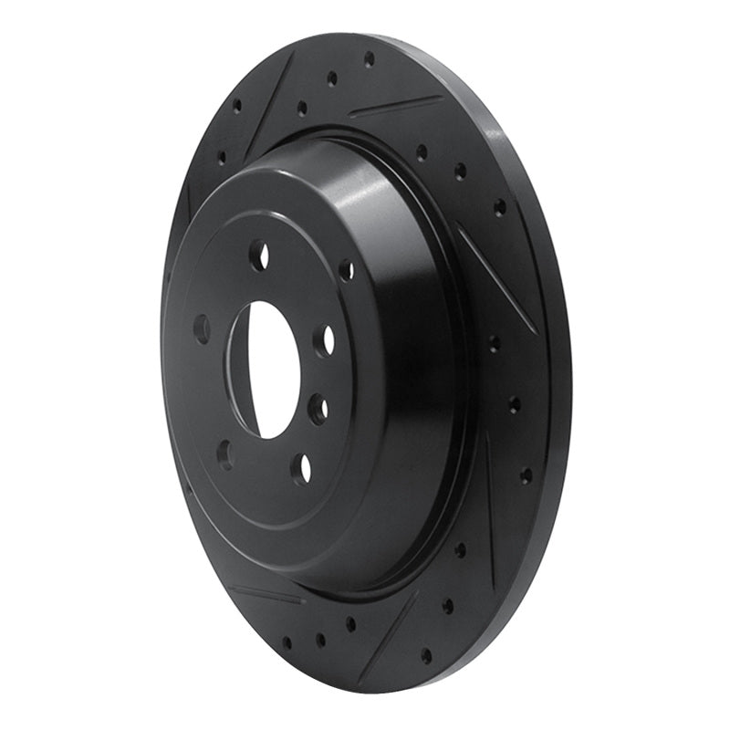 R1 Concepts R1 06-12 Mercedes-Benz R320 Rear Left Drilled & Slotted Black Brake Rotor