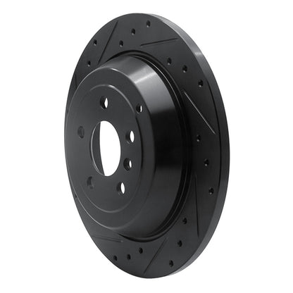 R1 Concepts R1 06-12 Mercedes-Benz R320 Rear Left Drilled & Slotted Black Brake Rotor