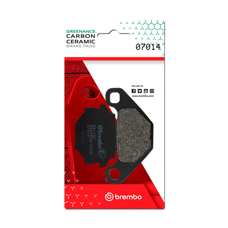 Brembo Powersports Brembo Aprilia Rx/Fantic Grinta/Mz 660/Mz Baghira/Mz Mastiff Carbon Ceramic Brake Pad - Rear