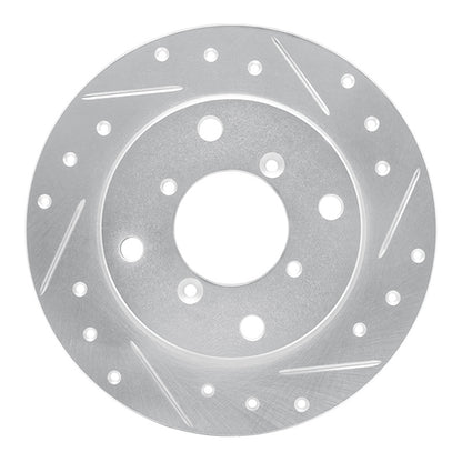 R1 Concepts R1 89-94 Suzuki SWIFT Rear Right Drilled & Slotted Silver Brake Rotor