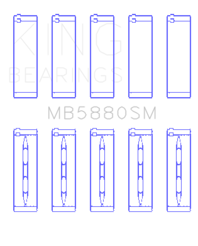 King Engine Bearings VW DKTA EA 888 GEN III Main Bearing Set