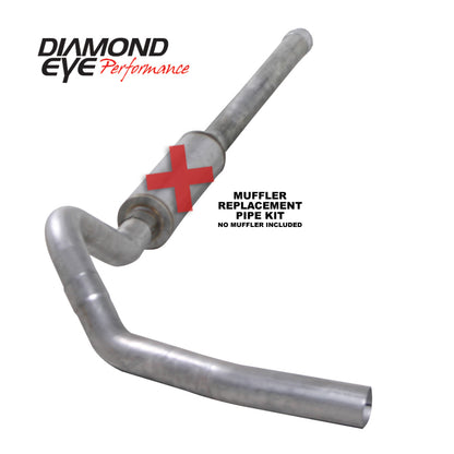 Diamond Eye Performance Diamond Eye KIT 4in Catback Single MFLR RPLCMENT PIPE AL CHEVY/GMC 6.6L 2500/3500 2006-2007.5