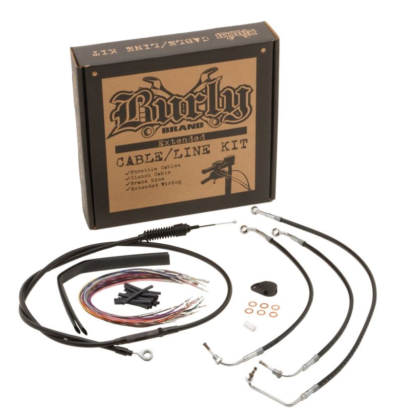 Burly Brand Control Kit 13in Bag Bar Black