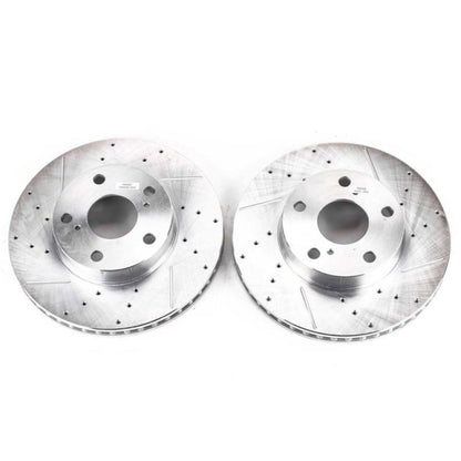 PowerStop Power Stop 05-15 Toyota Tacoma Front Evolution Drilled & Slotted Rotors - Pair