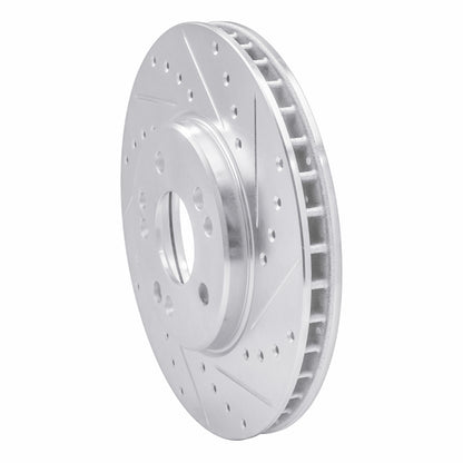 R1 Concepts R1 90-98 Mercedes-Benz 300SL Front Right Drilled & Slotted Silver Brake Rotor