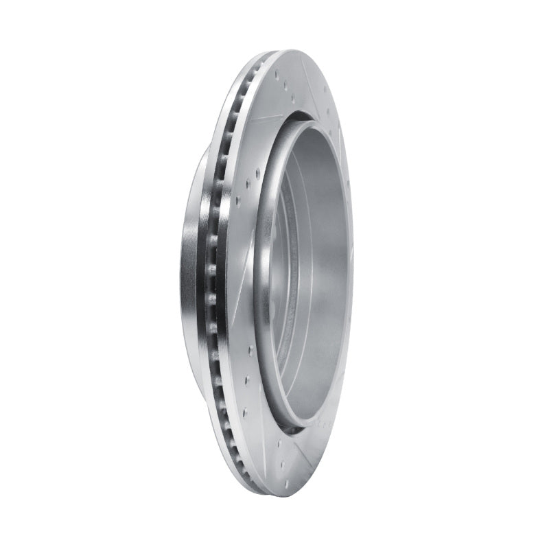 R1 Concepts R1 10-24 Infiniti QX80 Rear Right Drilled & Slotted Silver Brake Rotor