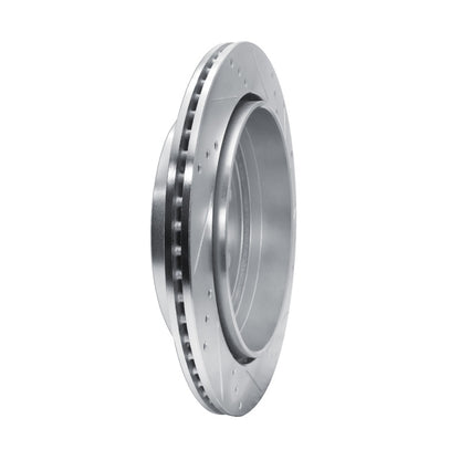 R1 Concepts R1 10-24 Infiniti QX80 Rear Right Drilled & Slotted Silver Brake Rotor