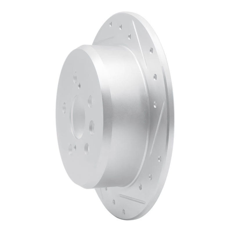 R1 Concepts R1 96-99 Toyota Celica Rear Right Drilled & Slotted Silver Brake Rotor