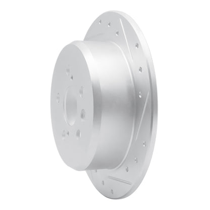 R1 Concepts R1 96-99 Toyota Celica Rear Right Drilled & Slotted Silver Brake Rotor
