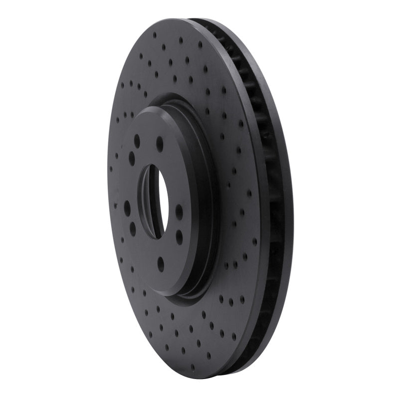 R1 Concepts R1 94-02 Mercedes-Benz E500 Left Front Drilled Black Brake Rotor