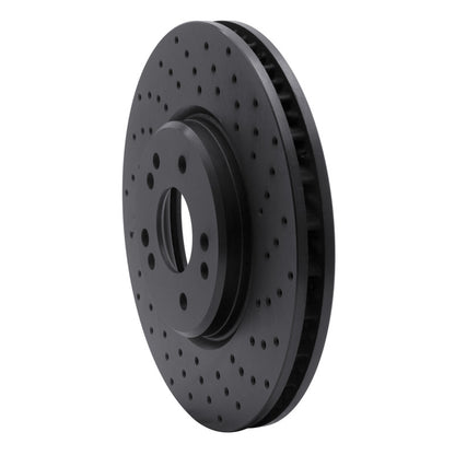 R1 Concepts R1 94-02 Mercedes-Benz E500 Left Front Drilled Black Brake Rotor