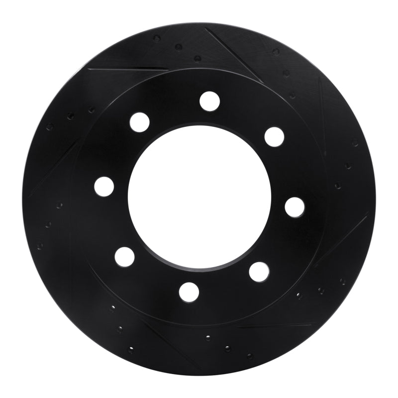 R1 Concepts R1 03-08 Dodge Ram 3500 Rear Right Drilled & Slotted Black Brake Rotor