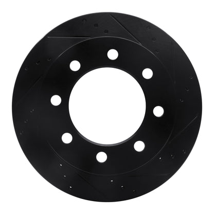 R1 Concepts R1 03-08 Dodge Ram 3500 Rear Right Drilled & Slotted Black Brake Rotor