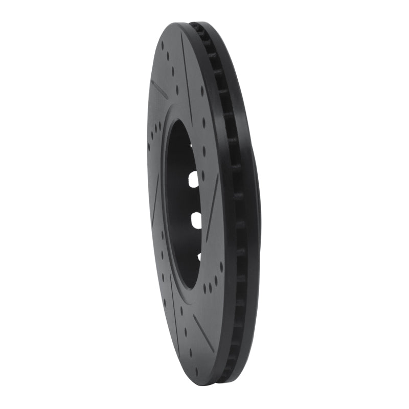 R1 Concepts R1 92-08 Audi A4 (Mexico) Front Left Drilled & Slotted Black Brake Rotor
