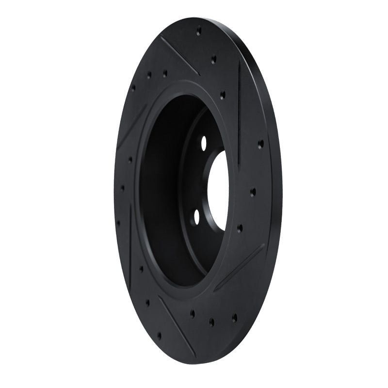 R1 Concepts R1 19-25 Nissan ALTIMA Rear Left Drilled & Slotted Black Brake Rotor