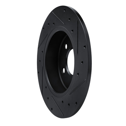 R1 Concepts R1 19-25 Nissan ALTIMA Rear Left Drilled & Slotted Black Brake Rotor