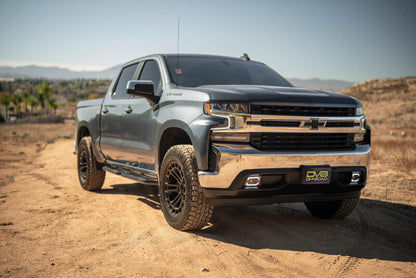 DV8 Offroad 19-24 GMC Sierra 1500 Crew Cab OE Plus Side Steps - Black Steel