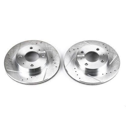 PowerStop Power Stop 95-98 Nissan 200SX Front Evolution Drilled & Slotted Rotors - Pair