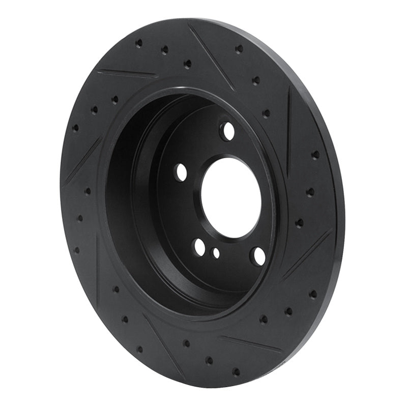 R1 Concepts R1 07-13 Mercedes-Benz S550 Rear Left Drilled & Slotted Black Brake Rotor
