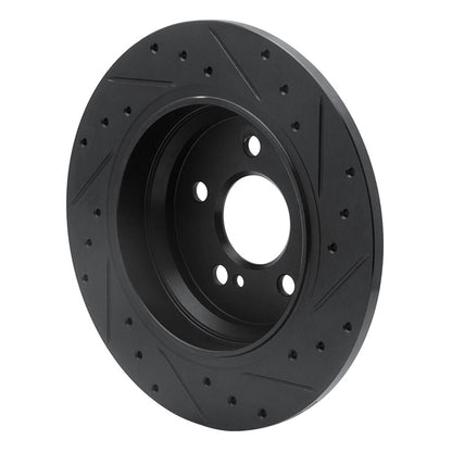 R1 Concepts R1 07-13 Mercedes-Benz S550 Rear Left Drilled & Slotted Black Brake Rotor