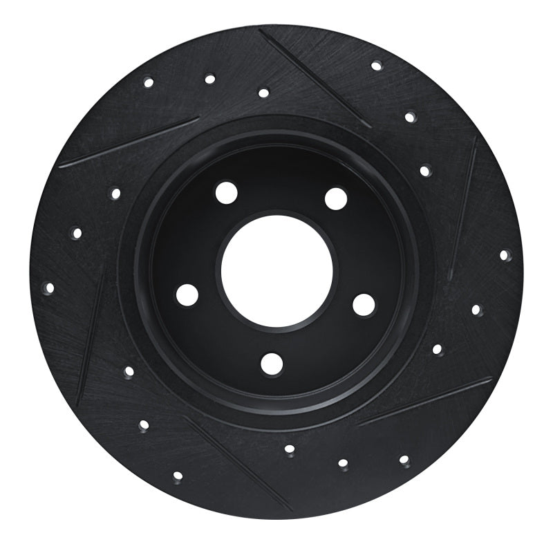 R1 Concepts R1 19-25 Nissan ALTIMA Rear Left Drilled & Slotted Black Brake Rotor
