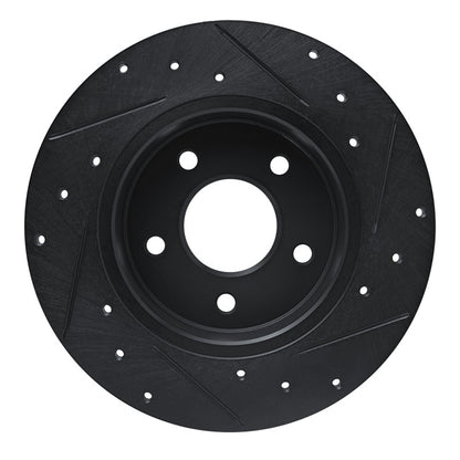 R1 Concepts R1 19-25 Nissan ALTIMA Rear Left Drilled & Slotted Black Brake Rotor