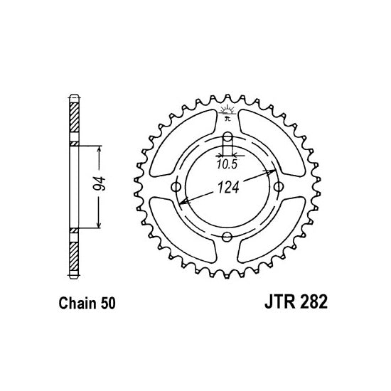 JT JTR282,36 Chain Sprocket