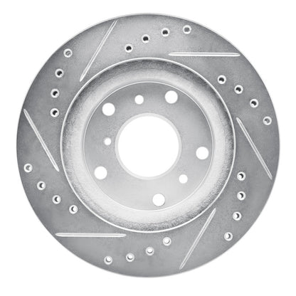 R1 Concepts R1 88-92 Ford Probe Front Right Drilled & Slotted Silver Brake Rotor