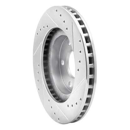 R1 Concepts R1 89-90 Ford Thunderbird Front Left Drilled & Slotted Silver Brake Rotor