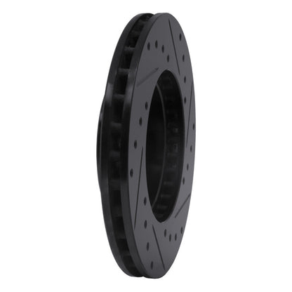 R1 Concepts R1 87-91 Toyota Camry Front Left Drilled & Slotted Black Brake Rotor