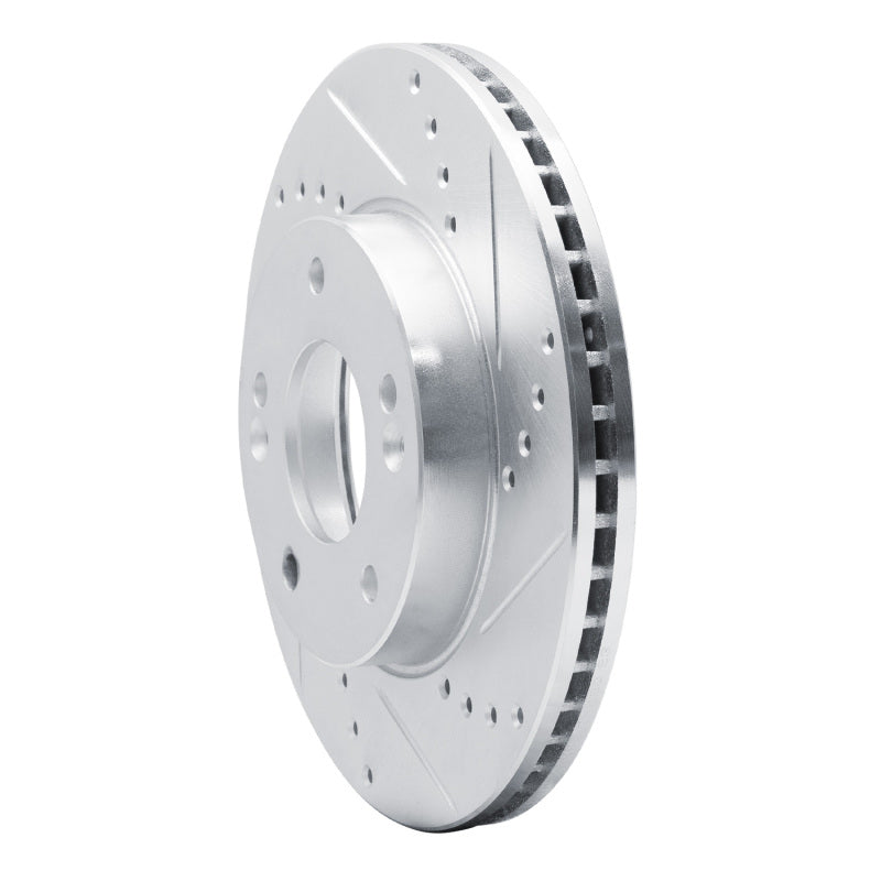 R1 Concepts R1 10-11 Kia SOUL Front Right Drilled & Slotted Silver Brake Rotor