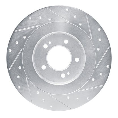 R1 Concepts R1 21-25 Hyundai SONATA Rear Left Drilled & Slotted Silver Brake Rotor