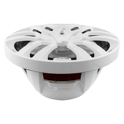 DS18 NXL Series Coaxial Marine Speaker w/ RGB Lights 10in 2-Way 200 Watts RMS 4 ohm White