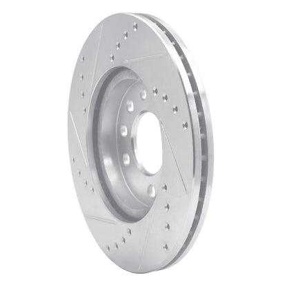 R1 Concepts R1 94-96 Saab 900 Front Right Drilled & Slotted Silver Brake Rotor