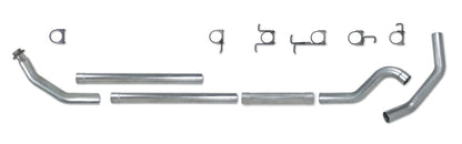 Diamond Eye Performance Diamond Eye KIT 4in Turbo Back MFLR RPLCMENT PIPE SGL SS: 98.5-02 DODGE CUMMINS 5.9L