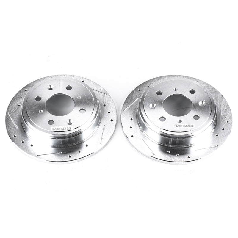 PowerStop Power Stop 90-01 Acura Integra Rear Evolution Drilled & Slotted Rotors - Pair