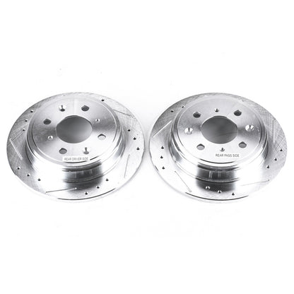 PowerStop Power Stop 90-01 Acura Integra Rear Evolution Drilled & Slotted Rotors - Pair