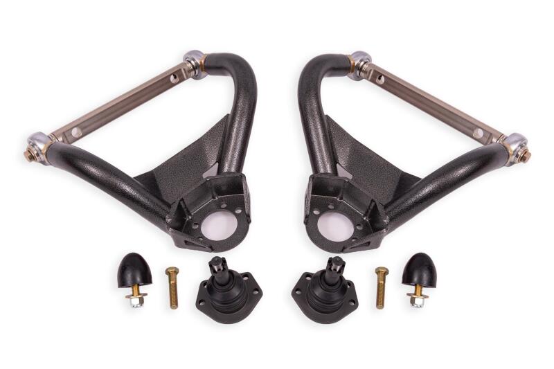 BMR Suspension BMR 64-72 GM A-Body Adjustable Upper A-Arms Standard Ball Joint - Black Hammertone