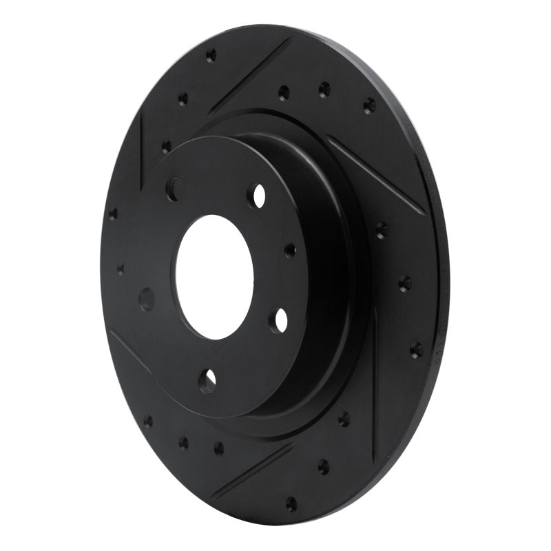 R1 Concepts R1 14-21 Mazda 6 Rear Left Drilled & Slotted Black Brake Rotor