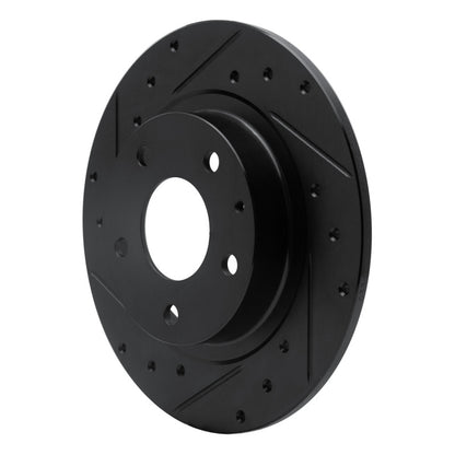 R1 Concepts R1 14-21 Mazda 6 Rear Left Drilled & Slotted Black Brake Rotor