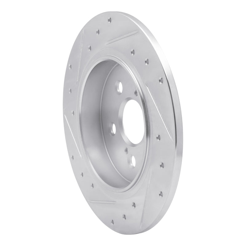 R1 Concepts R1 09-15 Toyota Corolla (Mexico) Rear Right Drilled & Slotted Silver Brake Rotor