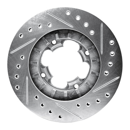 R1 Concepts R1 87-94 Subaru Justy Front Left Drilled & Slotted Silver Brake Rotor