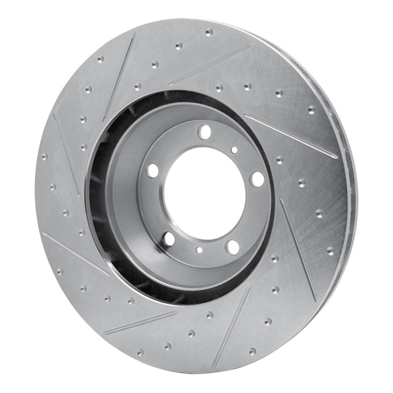 R1 Concepts R1 17-23 Porsche Panamera Right Front Drilled & Slotted Silver Brake Rotor