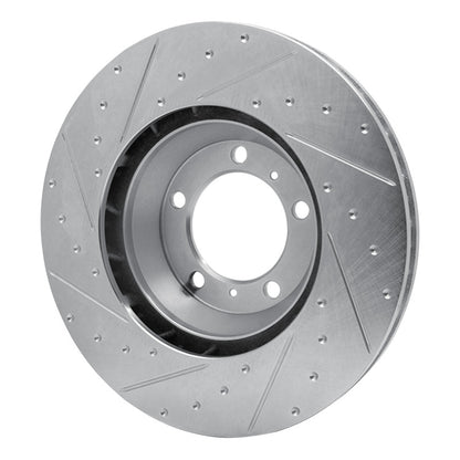 R1 Concepts R1 17-23 Porsche Panamera Right Front Drilled & Slotted Silver Brake Rotor