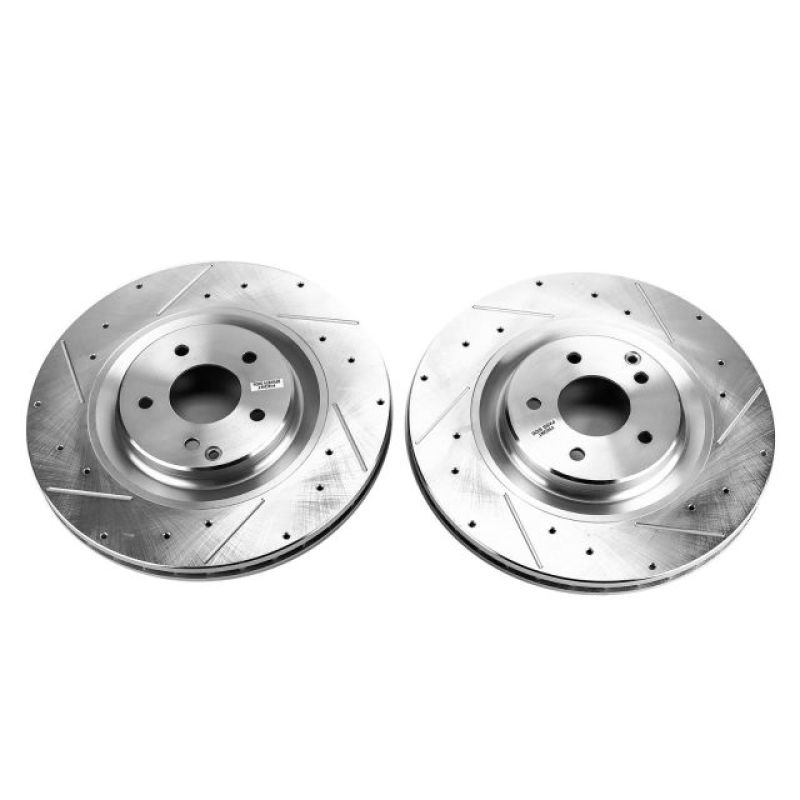 PowerStop Power Stop 02-04 Mercedes-Benz C32 AMG Front Evolution Drilled & Slotted Rotors - Pair