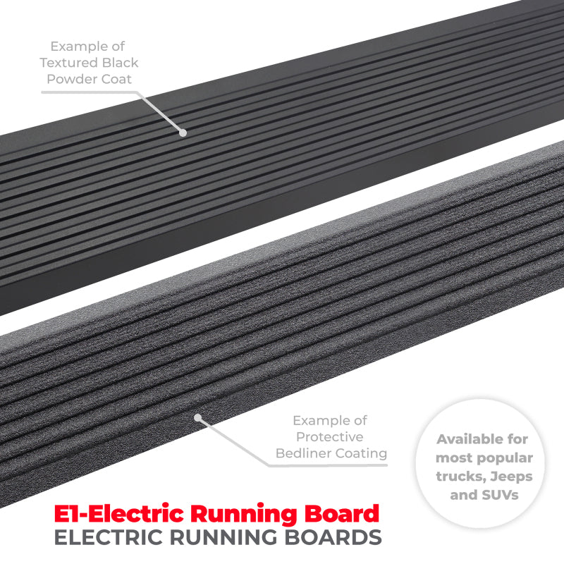 Go Rhino RealTruck 19-24 Ram 1500 Quad Cab 4dr VoltStep Electric Running Board Kit - Bedliner Coating