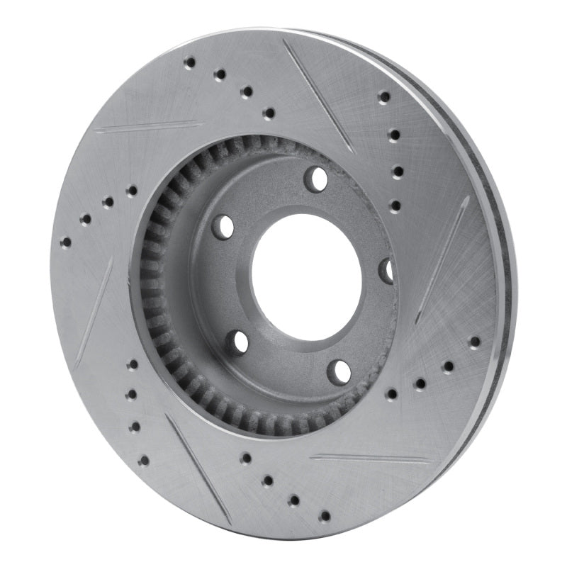 R1 Concepts R1 96-98 Mazda MPV Front Left Drilled & Slotted Silver Brake Rotor