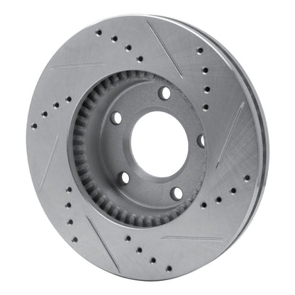 R1 Concepts R1 96-98 Mazda MPV Front Left Drilled & Slotted Silver Brake Rotor