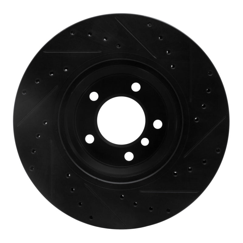 R1 Concepts R1 06-12 BMW X1 (USA/Canada) Front Left Drilled & Slotted Black Brake Rotor