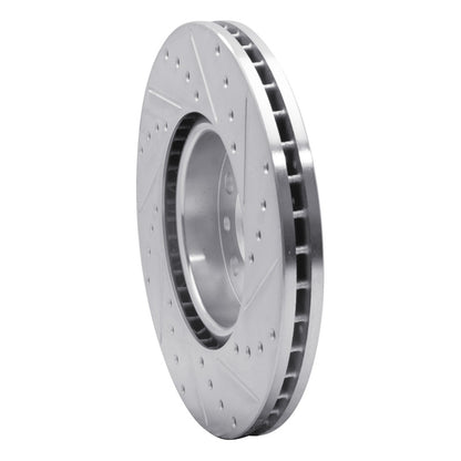 R1 Concepts R1 07-18 Land Rover Range Rover Evoque Front Left Drilled & Slotted Silver Brake Rotor